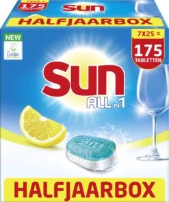 SUN® Sun All-in-1 Normaal Vaatwastabletten - 7 X 25 Tabletten - Voordeelverpakking -HG Winkel 1006x1200 2