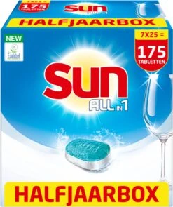 SUN® Sun All-in-1 Normaal Vaatwastabletten - 7 X 25 Tabletten - Voordeelverpakking -HG Winkel 1006x1200 3
