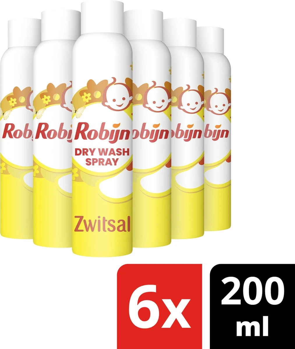 Robijn Zwitsal Dry Wash Spray - 6 X 200 Ml - Voordeelverpakking 3 Robijn Zwitsal Dry Wash Spray - 6 X 200 Ml - Voordeelverpakking - Afbeelding 3