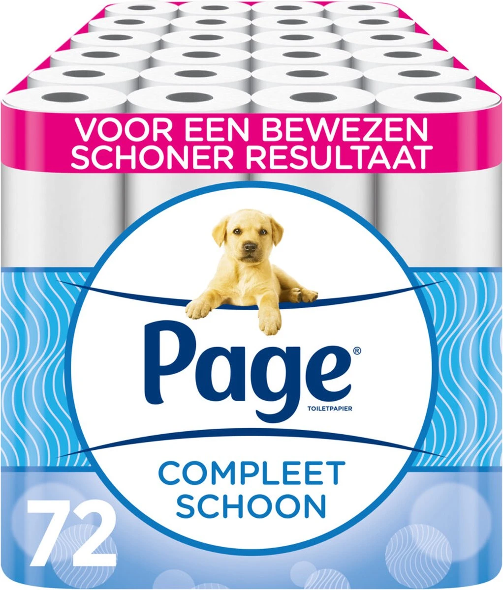 Page Toiletpapier - 72 Rollen - Compleet Schoon Wc Papier - Voordeelverpakking 1 Page Toiletpapier - 72 Rollen - Compleet Schoon Wc Papier - Voordeelverpakking