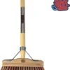 Synx Tools Luiwagen Union Mix Nylon Extra Hard 22cm - Tegel Bezem Schrobber- Bezemsteel - Schoonmaakbezem - Schrobborstels - Bezems Met Steel 150 Cm