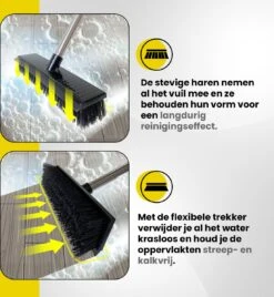 Schrobbezem Zwart Luiwagen Met Steel 120cm - Tuinbezem Straatbezem - Schoonmaak Schrobber Kunststof Harde Bezem - Schrobborstel En Schuurborstel -HG Winkel 1104x1200 2