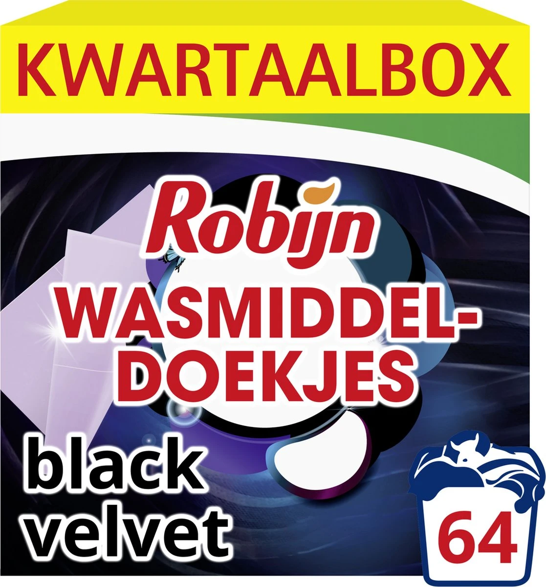 Robijn Classics Black Velvet Wasmiddeldoekjes - 4 X 16 Wasstrips - Voordeelverpakking 8 Robijn Classics Black Velvet Wasmiddeldoekjes - 4 X 16 Wasstrips - Voordeelverpakking - Afbeelding 8