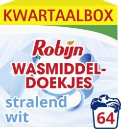 Robijn Classics Stralend Wit Wasmiddeldoekjes - 4 X 16 Wasstrips - Voordeelverpakking -HG Winkel 1117x1200 2