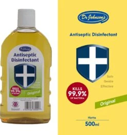 Dr Johnsons Ontsmettingsmiddel - 6 X 500ml Voordeelverpakking - Dettol Antiseptic Alternatief -HG Winkel 1124x1200
