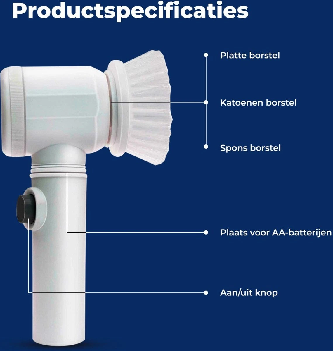 B-care Magic Brush - Elektrische Multifunctionele Schoonmaakborstel - 7 Opzetstukken - Wasborstel - Poetsmachine - Schrobborstel - Handborstel - Werkborstel - Schrobber - Boorborstel - Reinigingsborstel 12 B-care Magic Brush - Elektrische Multifunctionele Schoonmaakborstel - 7 Opzetstukken - Wasborstel - Poetsmachine - Schrobborstel - Handborstel - Werkborstel - Schrobber - Boorborstel - Reinigingsborstel - Afbeelding 12