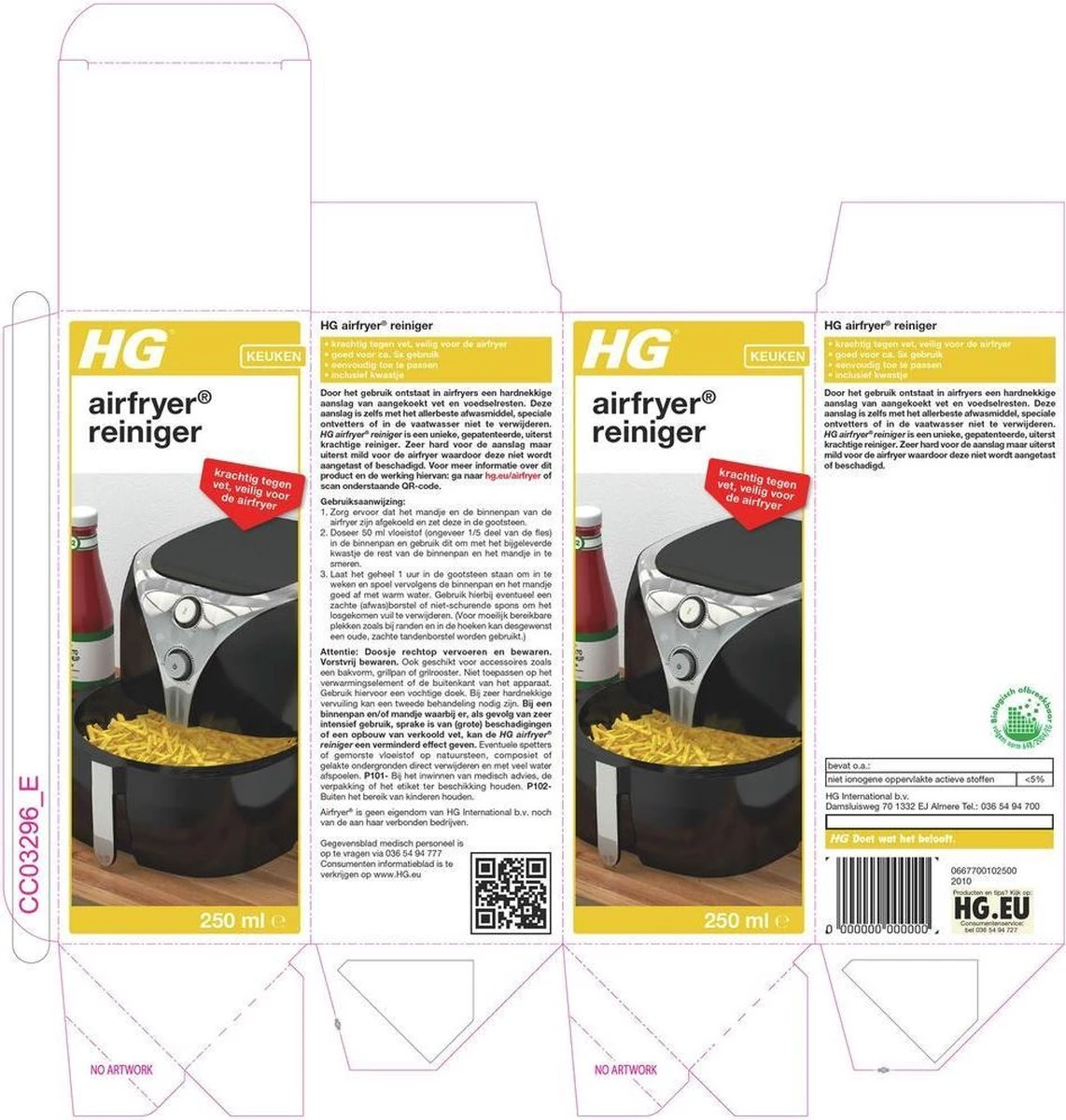 HG Airfryer Reiniger - 250ml - Inclusief Kwastje 2 HG Airfryer Reiniger - 250ml - Inclusief Kwastje - Afbeelding 2