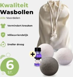 Drogerballen Met Wasparfum - Droogballen - Set Van 6 XL Ballen - Wasdroger Ballen Wol - 100% Nieuw-Zeelands Schapenwol - Wasballen 15 Drogerballen Met Wasparfum - Droogballen - Set Van 6 XL Ballen - Wasdroger Ballen Wol - 100% Nieuw-Zeelands Schapenwol - Wasballen -HG Winkel 1143x1200