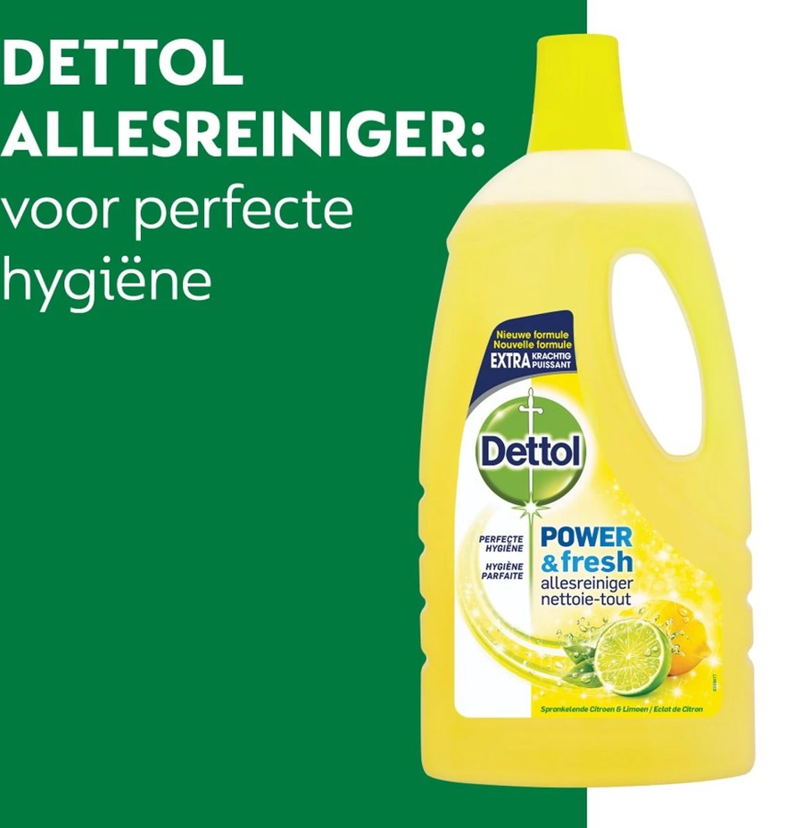 Dettol - Power & Fresh - Allesreiniger - Citrus - 8 X 1 Liter 2 Dettol - Power & Fresh - Allesreiniger - Citrus - 8 X 1 Liter - Afbeelding 2