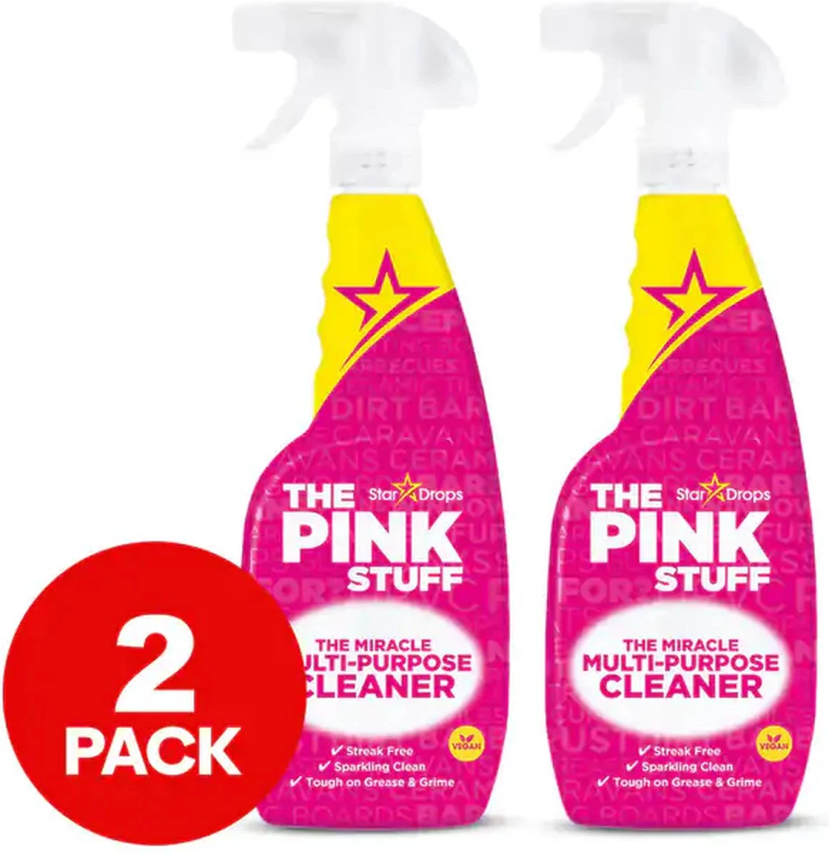 The Pink Stuff - Multi Purpose Cleaner - Allesreiniger - Schoonmaakmiddel - Allesreiniger - Set Van 2 Flessen - Multifunctionele Reinigingsspray 1 The Pink Stuff - Multi Purpose Cleaner - Allesreiniger - Schoonmaakmiddel - Allesreiniger - Set Van 2 Flessen - Multifunctionele Reinigingsspray