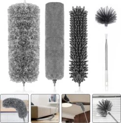 Livv Goods Telescopische Plumeau Set Met Telescoopsteel - 5 In 1 - Tot 250 Cm Uitschuifbaar - Duster - Stoffer -HG Winkel 1184x1200 3