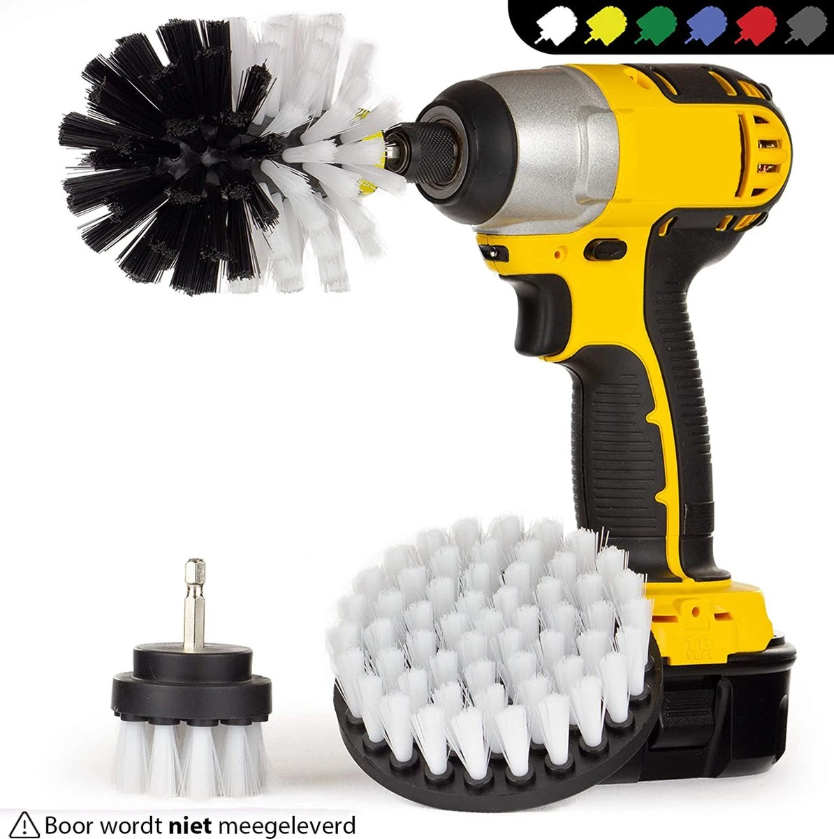 Kibani 3 Delige Borstelset Voor Boormachine - Wit - Voor Wielen, Tapijt En Bekleding - Schrobborstel – Boorborstel – Schuurborstel - Borstel Boormachine – Schoonmaakborstel – Reinigingsborstel – Tapijtreiniger - Borstelset 2 Kibani 3 Delige Borstelset Voor Boormachine - Wit - Voor Wielen, Tapijt En Bekleding - Schrobborstel – Boorborstel – Schuurborstel - Borstel Boormachine – Schoonmaakborstel – Reinigingsborstel – Tapijtreiniger - Borstelset - Afbeelding 2