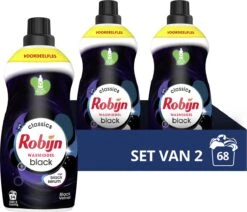 Robijn Klein & Krachtig Classics Black Velvet Vloeibaar Wasmiddel - 2 X 34 Wasbeurten - Voordeelverpakking