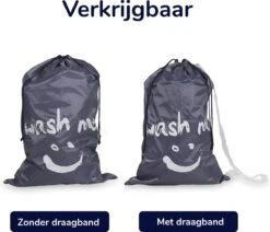 Wonair - Grote Waszak - Wash Me - Wastas - 60x90cm - Grijs - Met Trekkoord -HG Winkel 1200x1028