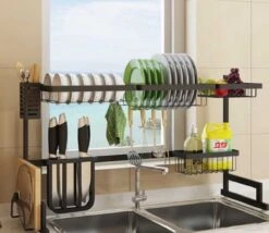 Sens Design Afwasrek Zwart - Afdruiprek - 82,5 Cm - RVS -HG Winkel 1200x1042