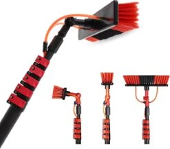 Merkloos Telescoopsteel Ramenwassen 4,6M - Met Borstel & Waterdoorvoer - Voor Ramen - Watertoevoer - Borstel -HG Winkel 1200x1051 4