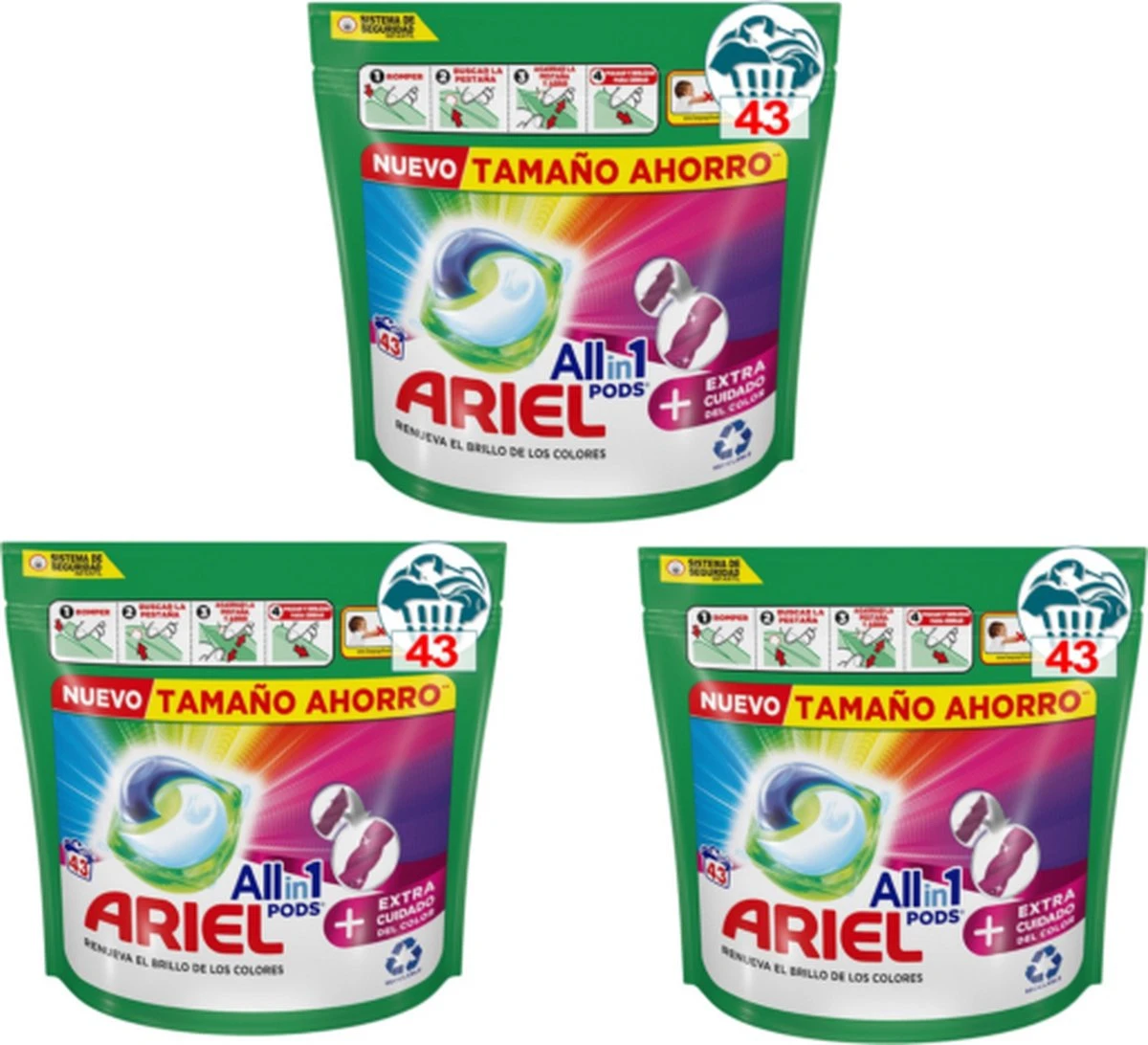 Ariel All In One Wasmiddel Pods - Kleur - 129 Wasbeurten 1 Ariel All In One Wasmiddel Pods - Kleur - 129 Wasbeurten