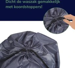 Wonair - Grote Waszak - Wash Me - Wastas - 60x90cm - Grijs - Met Trekkoord -HG Winkel 1200x1097