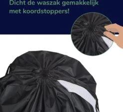 Wonair - Waszak Groot - 60x90cm - Zwart - Met Trekkoord En Draagband -HG Winkel 1200x1097 5
