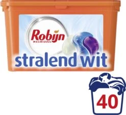 Robijn Stralend Wit 3 In 1 Wascapsules Speciaal Voor De Witte Was - 40 Wasbeurten Kwartaalbox -HG Winkel 1200x1098