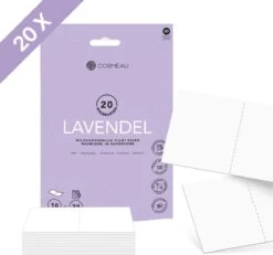 Cosmeau Wasstrips 20 Wasbeurten Lavendel Wasmiddel Wasvellen Wasdoekjes Detergent Sheets Eco Laundry Strips Proefpakket - Plasticvrij Biologisch
