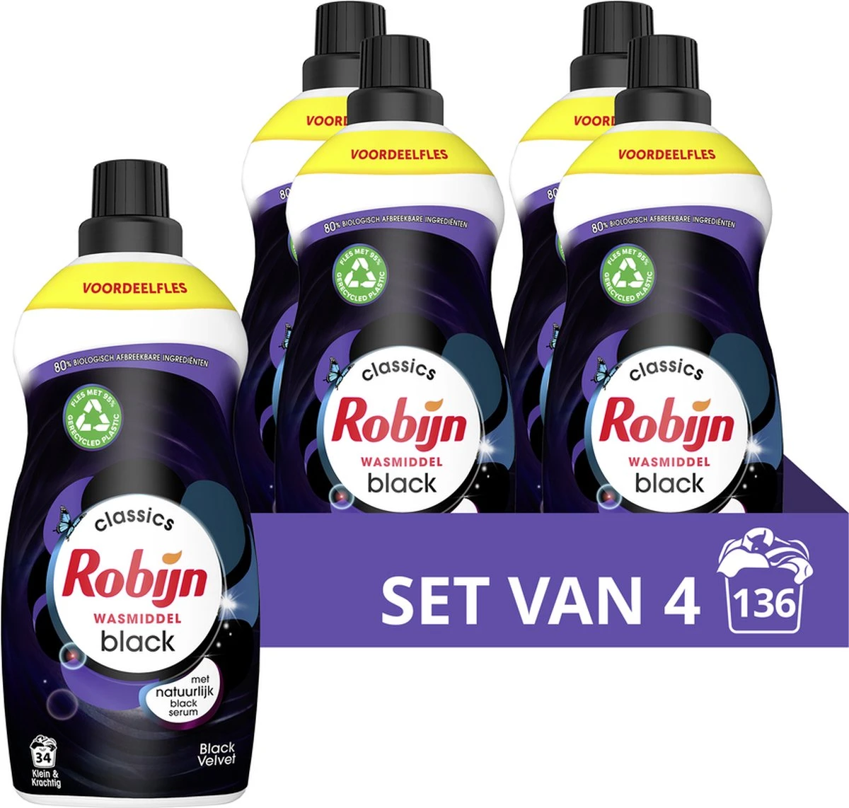 4x Robijn Klein & Krachtig Wasmiddel Black Velvet 1,19 Liter 1 4x Robijn Klein & Krachtig Wasmiddel Black Velvet 1,19 Liter