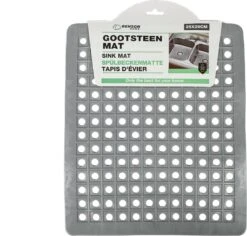 Merkloos Gootsteenmat PVC Vierkant Grijs 28 Cm 8 Merkloos Gootsteenmat PVC Vierkant Grijs 28 Cm -HG Winkel 1200x1145