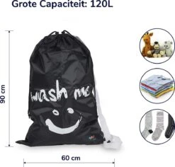 Wonair - Waszak Groot - 60x90cm - Zwart - Met Trekkoord En Draagband -HG Winkel 1200x1147 2