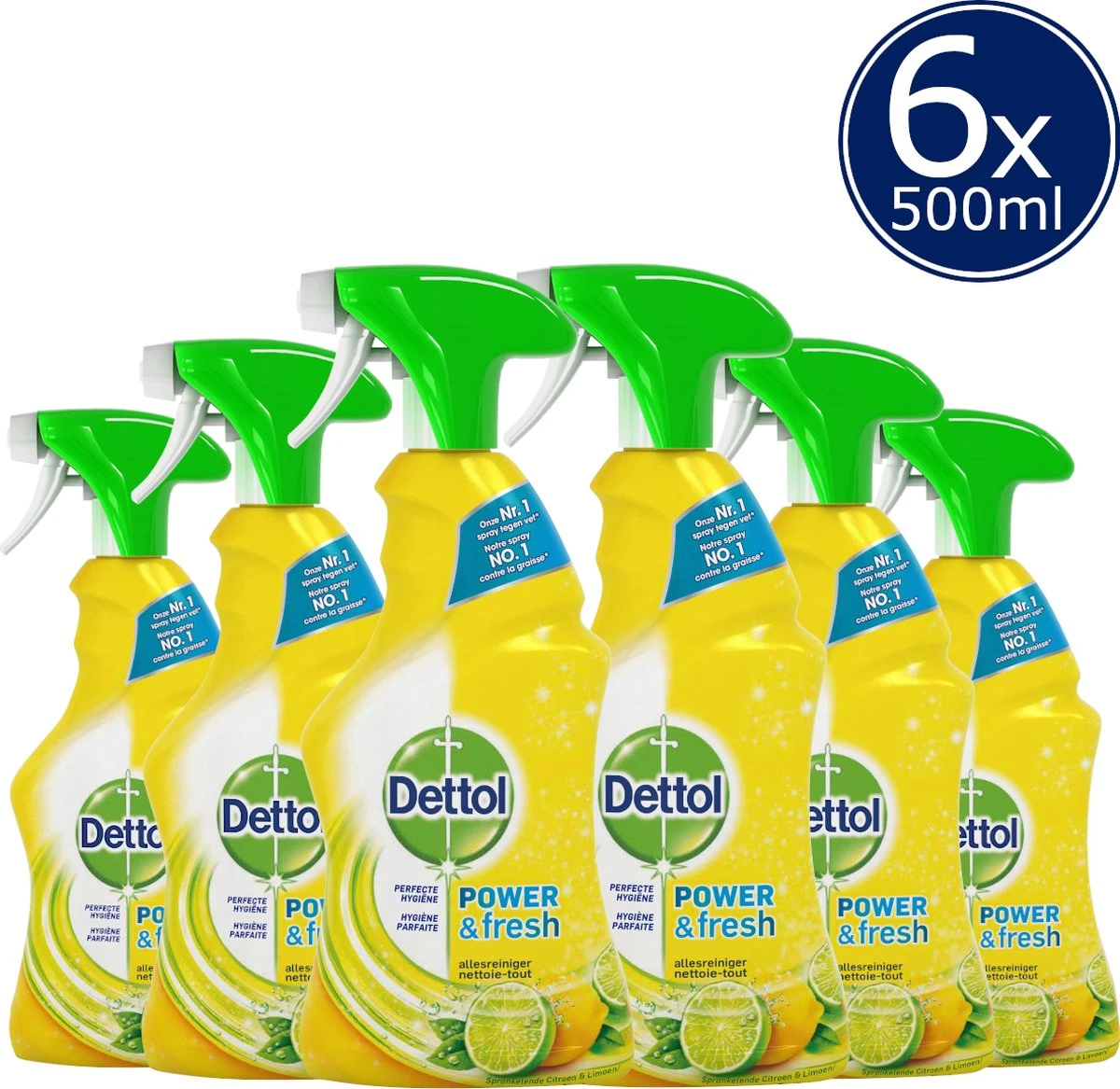 Dettol - Power & Fresh - Allesreinger Spray - Citrus - 6 X 500 Ml 1 Dettol - Power & Fresh - Allesreinger Spray - Citrus - 6 X 500 Ml
