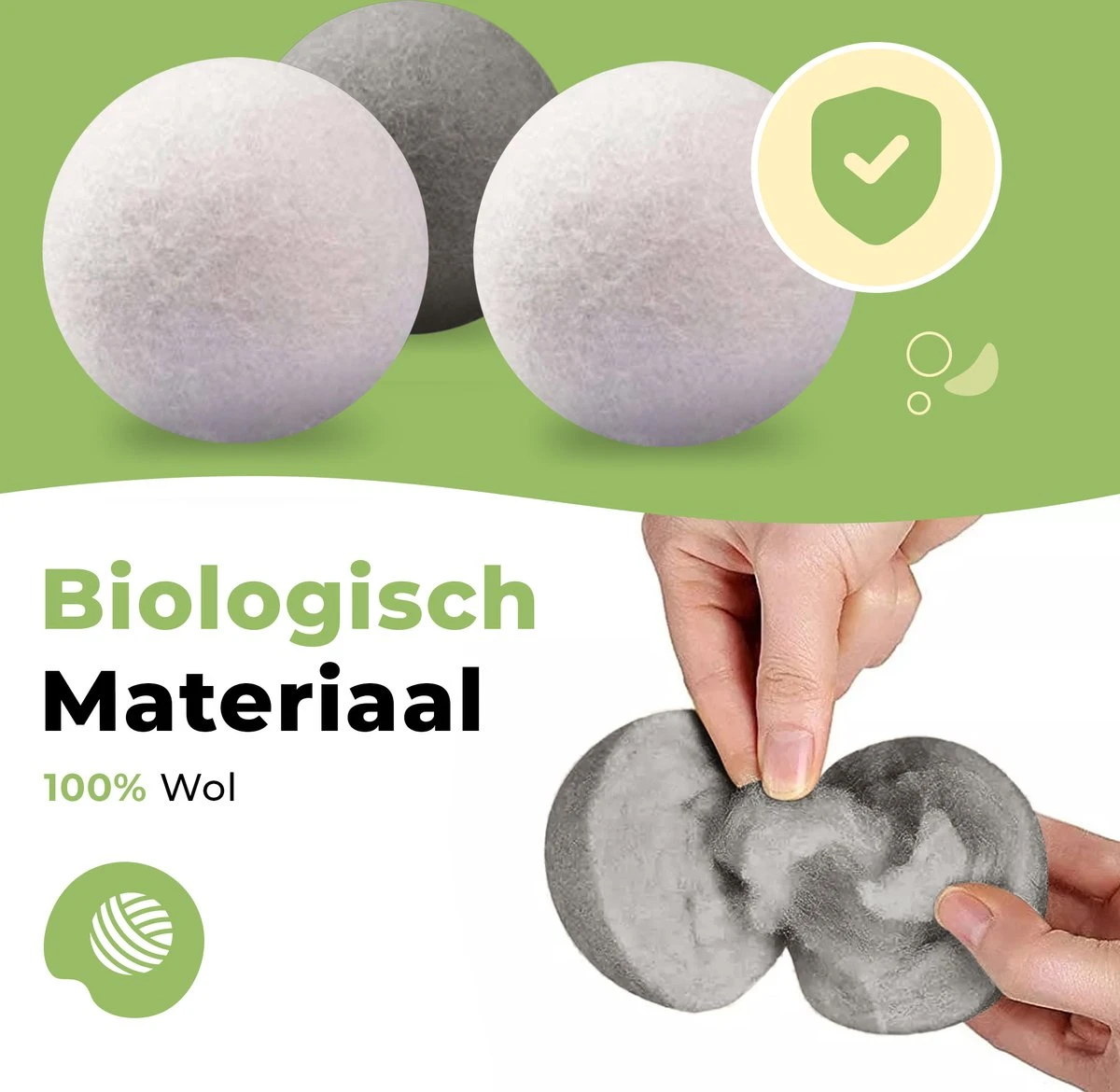 Drogerballen Met Wasparfum - Droogballen - Set Van 6 XL Ballen - Wasdroger Ballen Wol - 100% Nieuw-Zeelands Schapenwol - Wasballen 2 Drogerballen Met Wasparfum - Droogballen - Set Van 6 XL Ballen - Wasdroger Ballen Wol - 100% Nieuw-Zeelands Schapenwol - Wasballen - Afbeelding 2