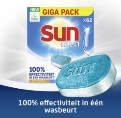 SUN® Sun All-in 1 Normaal Vaatwastabletten - 62 Tabletten - Voordeelverpakking -HG Winkel 1200x1176 7