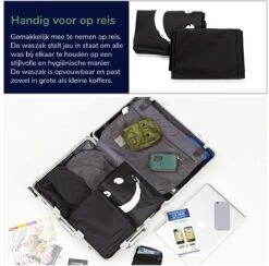 Wonair - Waszak Groot - 60x90cm - Zwart - Met Trekkoord En Draagband -HG Winkel 1200x1187 6