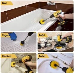 ESSIBLE Schrobborstel - Polypropyleen - Borstel Boormachine - Schrobborstel - Schuurborstel - Automatische Reiniging - 3 Delige Borstelset Voor Boormachine -HG Winkel 1200x1190 5