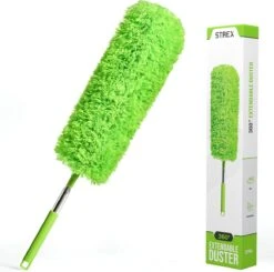 Strex Telescopische Plumeau Met Telescoopsteel - 60 Tot 140 Cm - Uitschuifbaar - Wasbaar - Flexibel 360° Draaibaar - Microvezel Ragebol