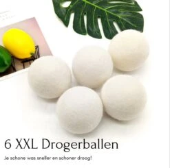 Geniet Van Gemak® | Herbruikbare Wollen Drogerballen | Wasbollen | Schaapswol | Duurzame En Energiebesparende Wasballen | 6 XL Drogerballen -HG Winkel 1200x1191