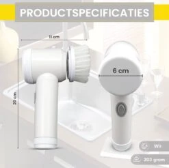 Lenga Elektrische Schoonmaakborstel - 5 In 1 Borstel - Oplaadbaar - Wasborstel - Schoonmaakmiddelen - Schrobborstels 11 Lenga Elektrische Schoonmaakborstel - 5 In 1 Borstel - Oplaadbaar - Wasborstel - Schoonmaakmiddelen - Schrobborstels -HG Winkel 1200x1197 30