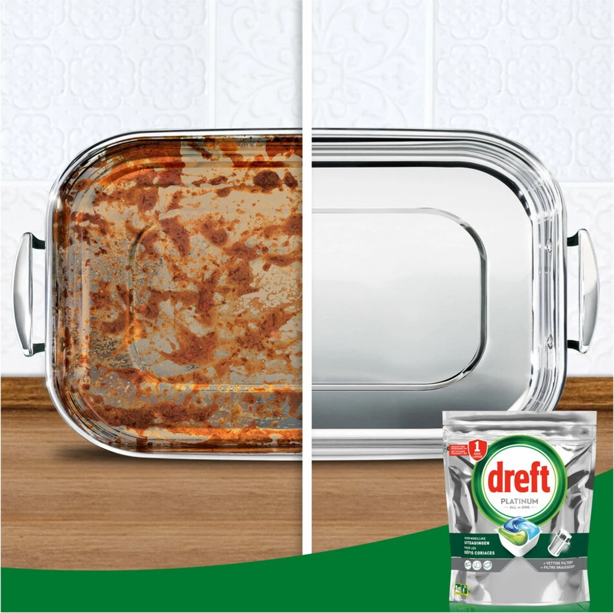 Dreft Platinum All In One Vaatwascapsules Citroen 170 Stuks 2 Dreft Platinum All In One Vaatwascapsules Citroen 170 Stuks - Afbeelding 2