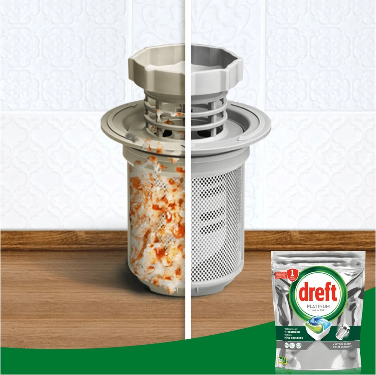 Dreft Platinum All In One Vaatwascapsules Citroen 170 Stuks 4 Dreft Platinum All In One Vaatwascapsules Citroen 170 Stuks - Afbeelding 4