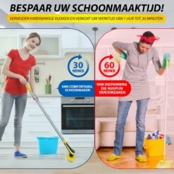 Trendosa Elektrische Schoonmaakborstel - Elektrische Schrobborstel - Poetsmachine - Handborstel - Scrubber- De Badkamer/Keuken/Auto- 10 Opzetstukken Geel -HG Winkel 1200x1198 77