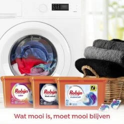 Robijn Color Black Velvet En Stralend Wit 3-in-1 Wascapsules Pakket - 3 X 15 Wasbeurten - Voordeelverpakking -HG Winkel 1200x1199