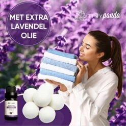 Merkloos Droger Ballen XL 6 Stuks Inclusief Lavendelolie – Zero Waste Dryer Balls - Duurzaam – Wasverzachter – Herbruikbare Drogerballen – Droogt De Was Sneller – Tiny Panda -HG Winkel 1200x1200 1137