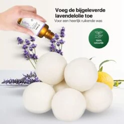 Tenify 6 XL Drogerballen + Extra Lavendel Olie - Wasbollen - Duurzaam - Schaapswol - Wasverzachter - Wasdrogerballen - Herbruikbare Droogballen - Energie Besparen 14 Tenify 6 XL Drogerballen + Extra Lavendel Olie - Wasbollen - Duurzaam - Schaapswol - Wasverzachter - Wasdrogerballen - Herbruikbare Droogballen - Energie Besparen -HG Winkel 1200x1200 1145