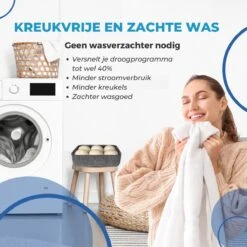 ANATURES Wollen XL Drogerballen 6 Stuks In Opbergmand – Herbruikbare Droogballen Wasdroger – Nieuw Zeelands RWS Schaapswol - Wasdrogerballen Duurzaam – Natuurlijke Wasverzachter -HG Winkel 1200x1200 1220