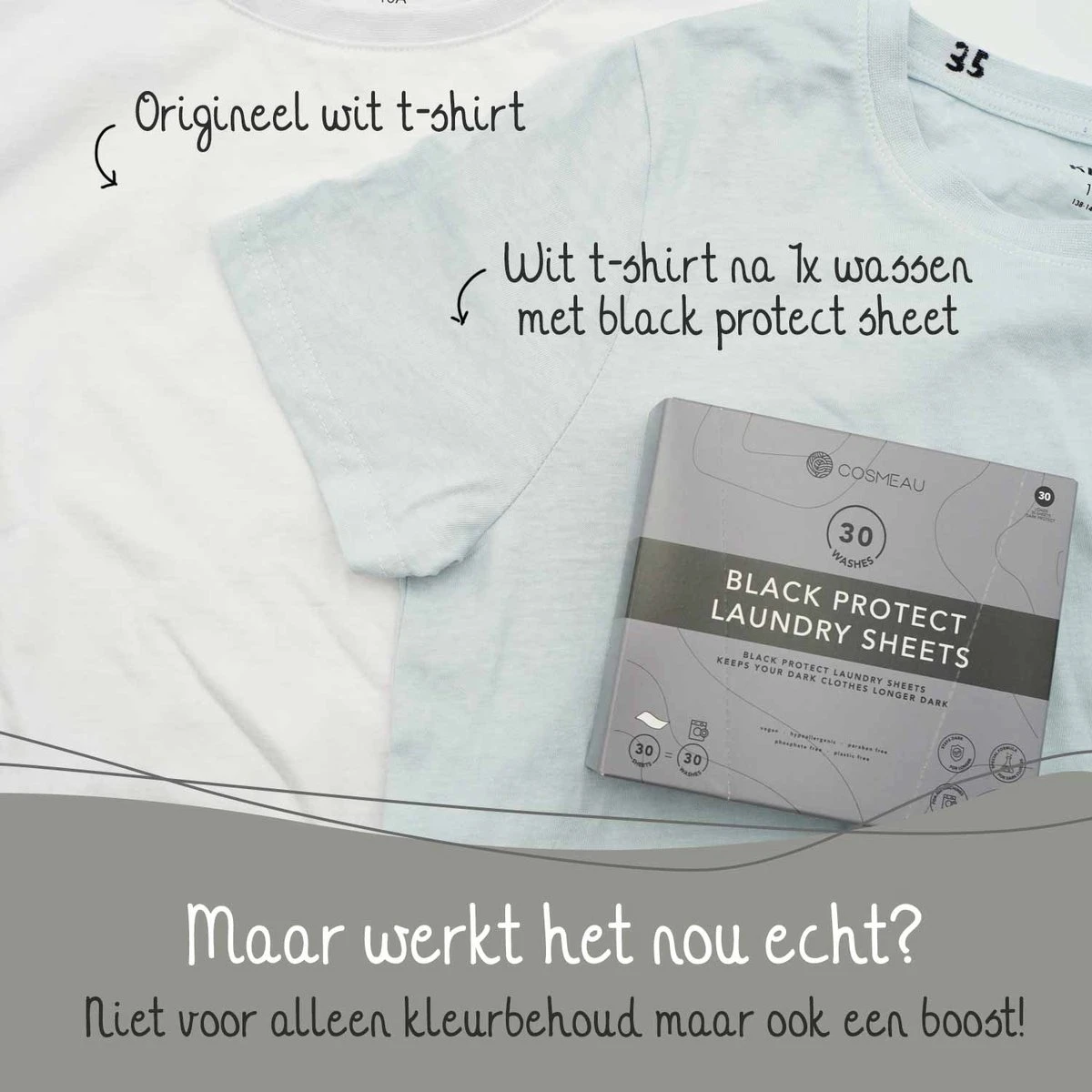 Cosmeau Zwart Donkere Was Color Protect Wasstrips 30 Wasbeurten Wasvellen Sheets Eco Laundry Strips 5 Cosmeau Zwart Donkere Was Color Protect Wasstrips 30 Wasbeurten Wasvellen Sheets Eco Laundry Strips - Afbeelding 5