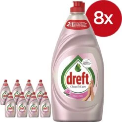 Dreft Clean & Care Rose & Satin Afwasmiddel - 8x780ml - Voordeelverpakking -HG Winkel 1200x1200 1380