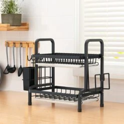 Dish Drying Rack Drainer Afdruiprek Metaal Afvoerafdruiprek Met Druppelbak Black Decker Droogrek Zwart Afdruiprek Brabantiaafdruiprek Metaal Muur -HG Winkel 1200x1200 1815