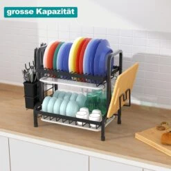 Dish Drying Rack Drainer Afdruiprek Metaal Afvoerafdruiprek Met Druppelbak Black Decker Droogrek Zwart Afdruiprek Brabantiaafdruiprek Metaal Muur -HG Winkel 1200x1200 1817