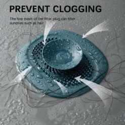 Merkloos Luxe Doucheputje Afvoer Plug Zeef Stopper Stop - Universele Haarfilter Haarvanger Gootsteenstop Afvoerstop Onderdeel Afvoerputje Stopper Putje Rooster Voor Wastafel Gootsteen Spoelbak Bad Douchebak Keuken Wasbak Badkuip Aanrecht - Siliconen - Blauw -HG Winkel 1200x1200 1844