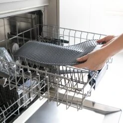 Navaris Siliconen Droogmat Met Afvoer - Aanrecht Droogmat Voor Afwas, Borden, Bestek, Glazen - Grijs -HG Winkel 1200x1200 1848