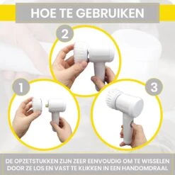 Lenga Elektrische Schoonmaakborstel - 5 In 1 Borstel - Oplaadbaar - Wasborstel - Schoonmaakmiddelen - Schrobborstels 12 Lenga Elektrische Schoonmaakborstel - 5 In 1 Borstel - Oplaadbaar - Wasborstel - Schoonmaakmiddelen - Schrobborstels -HG Winkel 1200x1200 1901